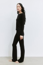 Flared Jersey Pants