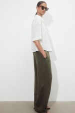 Linen-blend Pull-on Pants