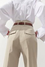 Creased Pants with Belt