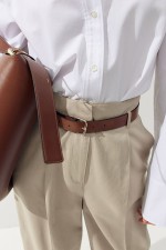 Creased Pants with Belt