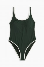 Padded-Cup High-Leg Swimsuit